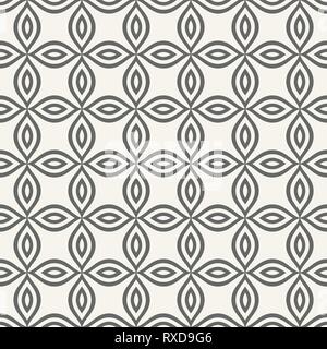 Résumé motif transparent. Fleurs stylisées de quatre pétales. La répétition régulière ornement géométrique. Arrière-plan pour les textiles, papier d'emballage. Illustration de Vecteur