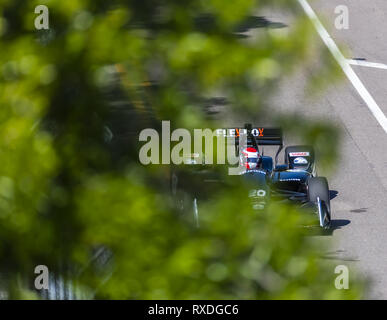 Saint Petersburg, Florida, USA. Mar 8, 2019. ED JONES (20) de l'Organisation unis passe par les tours au cours de la pratique de la Firestone Grand Prix de Saint-Pétersbourg à bord de l'eau temporaire Cours rue à Saint-Pétersbourg, en Floride. (Crédit Image : © Walter G Arce Sr Asp Inc/ASP) Banque D'Images