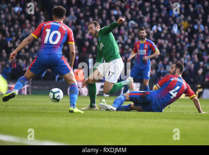 Londres, Royaume-Uni. Mar 9, 2019. Glenn Murray, de Brighton, photographié au cours de la Premier League 2018/19 match entre Crystal Palace FC et de Brighton & Hove Albion à Selhurst Park. Usage éditorial uniquement, licence requise pour un usage commercial. Aucune utilisation de pari, de jeux ou d'un seul club/ligue/player publication. Credit : Cosmin Iftode/Alamy Live News Banque D'Images