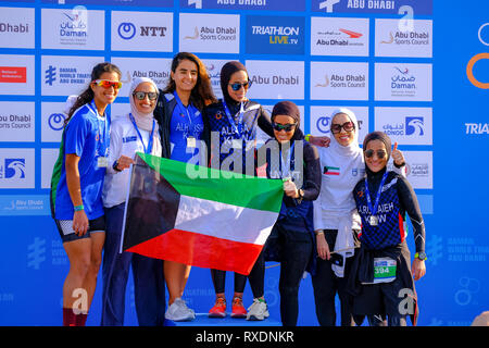 Abu Dhabi, EAU. 09Th Mars, 2019. - Abu Dhabi, EAU : dernier jour du monde de triathlon de Daman et Cérémonie de Abu Dhabi. Credit : Fahd Khan/Alamy Live News Banque D'Images