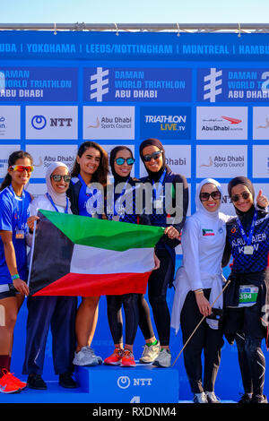 Abu Dhabi, EAU. 09Th Mars, 2019. - Abu Dhabi, EAU : dernier jour du monde de triathlon de Daman et Cérémonie de Abu Dhabi. Credit : Fahd Khan/Alamy Live News Banque D'Images