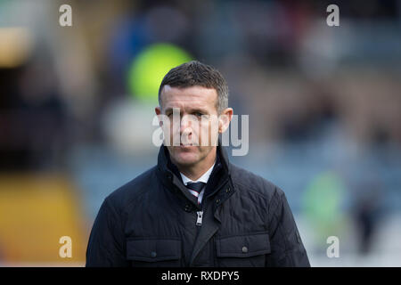 Dens Park, Dundee, Royaume-Uni. Mar 9, 2019. Football Premiership Ladbrokes, Dundee contre coeur de Midlothian, gestionnaire Dundee Jim MCINTYRE : Action Crédit Plus Sport/Alamy Vivre NewsEditorial uniquement, licence requise pour un usage commercial. Aucune utilisation de pari, de jeux ou d'un seul club/ligue/dvd publications.' Banque D'Images