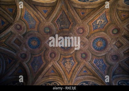 Vatican, Cité du Vatican - Novembre, 2018 : plafond de la chapelle Sixtine au Vatican Museu, Cité du Vatican Banque D'Images