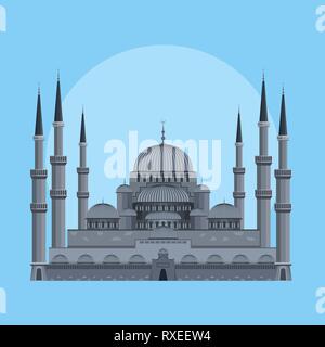 Mosquée bleue - Vecteur Conception de la Turquie Illustration de Vecteur