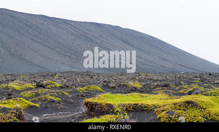 Paysage près de l'Islande volcan Hverfell. Islande Hverfjall, monument Banque D'Images