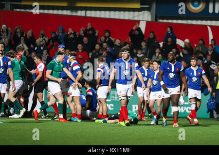 8 mars 2019, Cork, Irlande : En vertu de 20 match des Six Nations entre l'Irlande et la France à l'Irish Independent Park. Banque D'Images