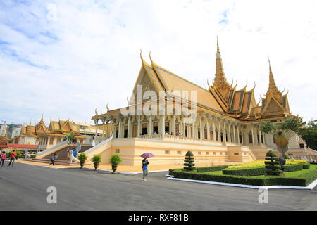 Palais royal à Phnom Penh Banque D'Images