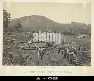 L'avant de Kenesaw Mountain, GA. George N. Barnard ; American, 1819-1902. Date : 1866. Dimensions : 25,5 x 35,7 cm (image/papier) ; 40,9 x 50,9 cm (page d'album). L'albumine, la plaque 31 de l'album 'vues photographiques de la campagne Sherman' (1866). Origine : Etats Unis. Musée : le Chicago Art Institute. Banque D'Images