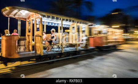 Historische Bahn (Holzzug) von nach Port de Sóller Soller - Bewegungsunschärfe Banque D'Images