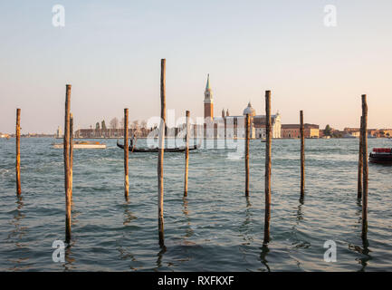 San Giorgio Maggiore est un 16e siècle église bénédictine sur l'île du même nom à Venise, Italie du nord, conçu par Andrea Palladio. Banque D'Images