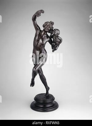 Bacchante avec la faune. MacMonnies Frederick W. ; American, 1863-1937 ; Cast par Jaboeuf et Rouard ; Paris, France. Date : 1894. Dimensions : h. 86,3 cm (34 in.). Le bronze. Origine : Etats Unis. Musée : le Chicago Art Institute. Auteur : William Frederick MacMonnies. Banque D'Images