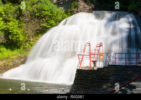 Lower Falls, Robert H. Treman State Park, New York Banque D'Images