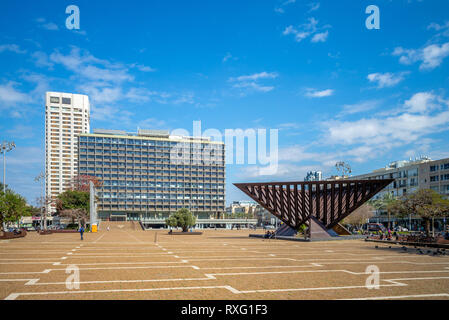 La Place Rabin à Tel Aviv, Israël Banque D'Images