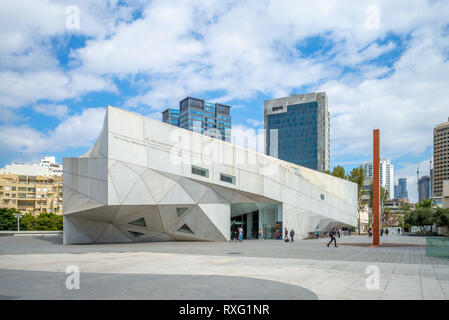 Tel Aviv, Israël - 7 mars, 2019 : Tel Aviv Museum of Art, fondé en 1932 pour la maison de son premier maire de Tel Aviv. Banque D'Images