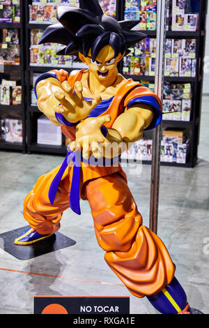 Milan, Italie - 8 mars 2019 Cartoomics Comic Con Dragon Ball figure sur l'affichage Banque D'Images