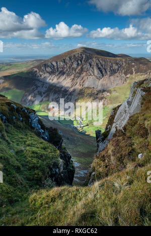 Mynydd Mawr de Y Garn, Nantlle Ridge, Parc National de Snowdonia, le Nord du Pays de Galles, Royaume-Uni Banque D'Images