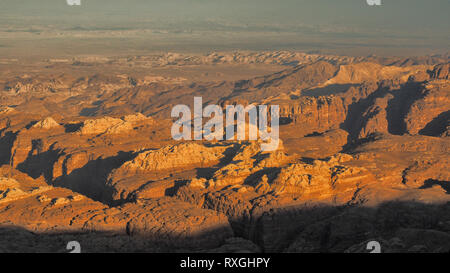 Ash Sharah Mountains. La Jordanie. Un typique paysage jordanien. Banque D'Images