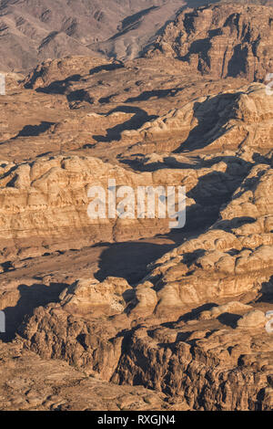 Ash Sharah Mountains. La Jordanie. Un typique paysage jordanien. Banque D'Images