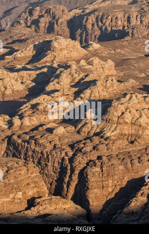 Ash Sharah Mountains. La Jordanie. Un typique paysage jordanien. Banque D'Images