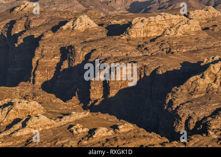 Ash Sharah Mountains. La Jordanie. Un typique paysage jordanien. Banque D'Images