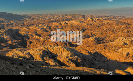 Ash Sharah Mountains. La Jordanie. Un typique paysage jordanien. Banque D'Images