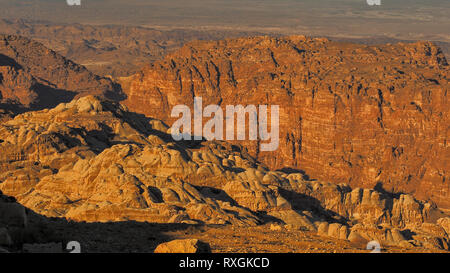 Ash Sharah Mountains. La Jordanie. Un typique paysage jordanien. Banque D'Images