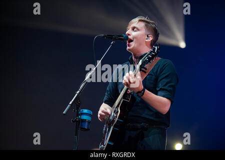 Liverpool, Royaume-Uni. 9 mars 2019. George Ezra se produisant au complet Liverpool M&S Bank Arena sur sa tournée britannique, Liverpool 09/03/2019 Credit : Gary Mather/Alamy Live News Banque D'Images