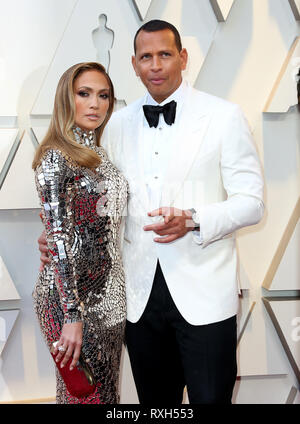 Hollywood, Californie, USA. Feb 26, 2019. 09 mars 2018 - L'icône Musique Jennifer Lopez et retraités star baseball Alex Rodriguez sont engagés après deux ans de fréquentations. Le couple a ensuite fait leur tapis rouge débuts au Metropolitan Gala en mai 2017 et ont depuis inséparables. 24 février 2019 - Hollywood, Californie - Jennifer Lopez, Alex Rodriguez. 91e Academy Awards annuels présentés par l'Academy of Motion Picture Arts and Sciences tenue à Hollywood & Highland Center. Photo Credit : Crédit : AdMedia AdMedia/ZUMA/Alamy Fil Live News Banque D'Images