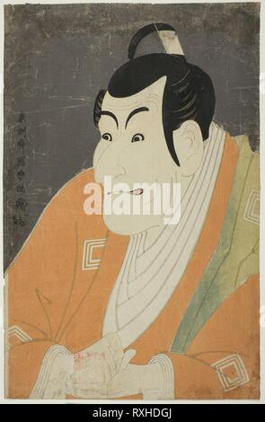 L'acteur Ichikawa Ebizo Takemura Sadanoshin IV comme. Toshusai Sharaku ? ? ?  ? ? ; Japonais, active 1794-95. Date : 1794. Dimensions : 38,1 x 24,6 cm (15 x 9 3/4 in.). Gravure sur bois en couleur ; Oban. Origine : Japon. Musée : le Chicago Art Institute. Banque D'Images