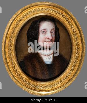 Portrait d'Elizabeth Cromwell, fille d'Oliver Cromwell. Paul Prieur ; Swiss, c.1620-après 1683. Date : 1645-1655. Dimensions : 4.1 x 3.3 cm (1 5/8 x 1 5/16 in.). L'émail sur l'or. Origine : Suisse. Musée : le Chicago Art Institute. Banque D'Images