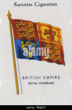 Kensitas drapeaux nationaux de la soie (1934) de l'étendard royal d'un drapeau. Banque D'Images