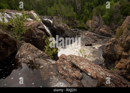 Aubrey Falls Provincial Park, District d'Algoma, Ontario, Canada Banque D'Images