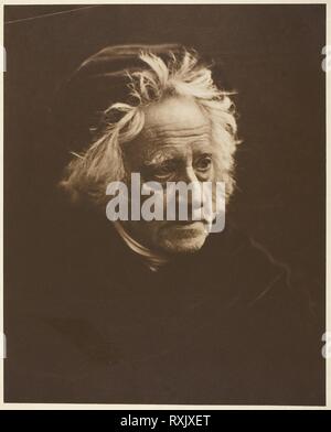 Sir John Herschel. Julia Margaret Cameron ; anglais, 1815-1879. Date : 1867. Dimensions : 32 × 25.9 cm (image/papier) ; 38,3 × 31,7 cm (montage). Impression carbone. Origine : Angleterre. Musée : le Chicago Art Institute. Banque D'Images