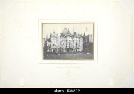 Eglise de Saint Marc à Venise. Louis-Désiré Blanquart-Evrard ; français, 1802-1872. Date : 1851. Dimensions : 14,4 × 20,3 (image/papr) ; 34,8 × 53,7 cm (montage). Impression sur papier salé. Origine : France. Musée : le Chicago Art Institute. Banque D'Images