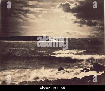 La grande vague, Sète. Gustave Le Gray ; français, 1820-1884. Date : 1857. Dimensions : 34,1 × 41,8 cm (image/papier) ; 50,8 × 64,5 cm (page d'album). L'albumine, No 17 de la Vistas del Mar album. Origine : France. Musée : le Chicago Art Institute. Banque D'Images