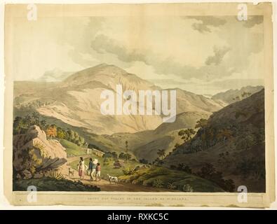 Sandy Bay Valley, Sainte-Hélène. Daniel Havell (anglais, 1785-1826) ; après Henry Salt (anglais, 1780-1827). Date : 1805-1826. Dimensions : . L'aquatinte et la gravure sur papier. Origine : Angleterre. Musée : le Chicago Art Institute. Banque D'Images