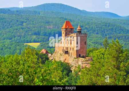 Château de Berwartstein Dahn Rockland, Allemagne Banque D'Images