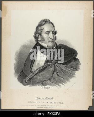 Thomas Benton, le sénateur du Missouri. Charles Fenderich ; allemand, actif dans l'United States, 1805-1887. Date : 1834-1845. Dimensions : 385 x 288 mm. Lithographie sur papier vélin ivoire. Origine : Etats Unis. Musée : le Chicago Art Institute. Banque D'Images