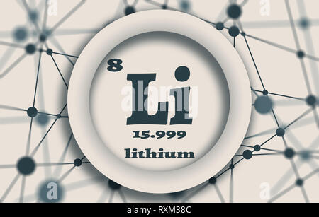 Le Lithium élément chimique. Banque D'Images