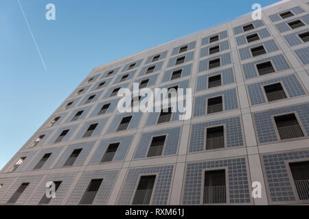 STUTTGART, ALLEMAGNE - FÉVRIER 24,2019:Mailaender Platz c'est la grande ville moderne,en face de la bibliothèque Milaneo shopping mall.Vous pouvez louer des livres il y a abou Banque D'Images