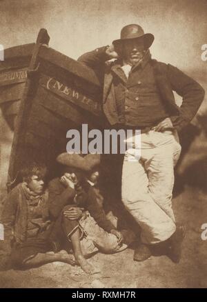 James Linton et trois garçons, Newhaven. David Octavius Hill (1802-1870), Écossais et ; Robert Adamson (1821-1848), Écossais. Date : 1843-1847. Dimensions : 20,1 x 14,3 cm (image/papier) ; 38,5 x 26,6 cm (montage). Impression carbone. Origine : Scottish. Musée : le Chicago Art Institute. Banque D'Images