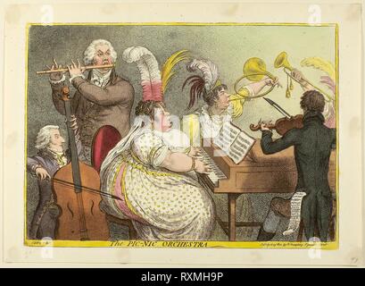 L'Orchestre Pic-Nic. James Gillray (anglais, 1756-1815) ; publié par Hannah Humphrey (Anglais), ch. 1745-1818). Date : 1802. Dimensions : 250 × 355 mm (image/plaque) ; 292 × 404 mm (feuille). À la main, gravure sur papier. Origine : Angleterre. Musée : le Chicago Art Institute. Banque D'Images