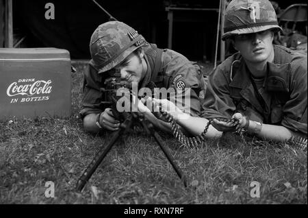 US Rifleman Guerre du Vietnam (Reenactor) Banque D'Images