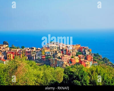 Village sur la côte italienne en Ligurie Banque D'Images