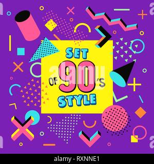 Design de style années 90. Illustration de Vecteur