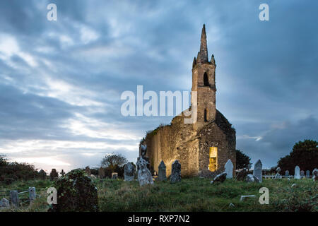 Templebreedy, Cork, Irlande. 13 octobre, 2016. Ruines de l'église Saint Matthieu, Templebreedy, Espagne Banque D'Images
