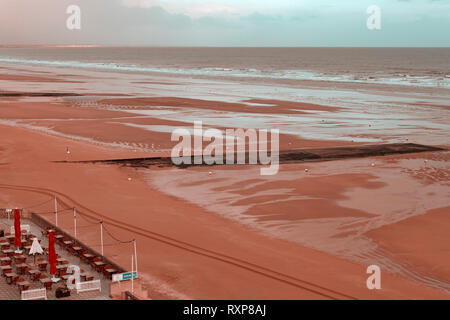 Plage de Cabourg, Normandie, France Banque D'Images