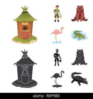 ,Fenêtre,zoo,ours,flamingo compteur,crocodile,homme,brun,rose,service,alligator,travailleur,mignon,Afrique,gardien,vente,dormir,funny, godet,stand,Russie,jungle,oiseaux,office ustensile,Sacs,sud,vert,fort,vêtements,nature,faune,fun,animation,parc,zoo,Safari,animal,flore,forêt,set,icône,,illustration,collection,isolé,design,graphisme,élément vecteur vecteurs,signer , Illustration de Vecteur