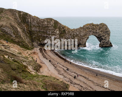 Durdle Door, Lulworth Cove Lulworth, Immobilier, Dorset, UK Banque D'Images