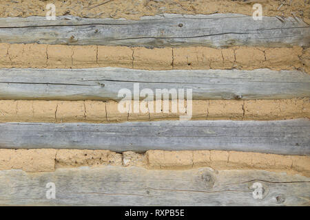 Bardage - Détail du mur d'une vieille maison à colombages Banque D'Images